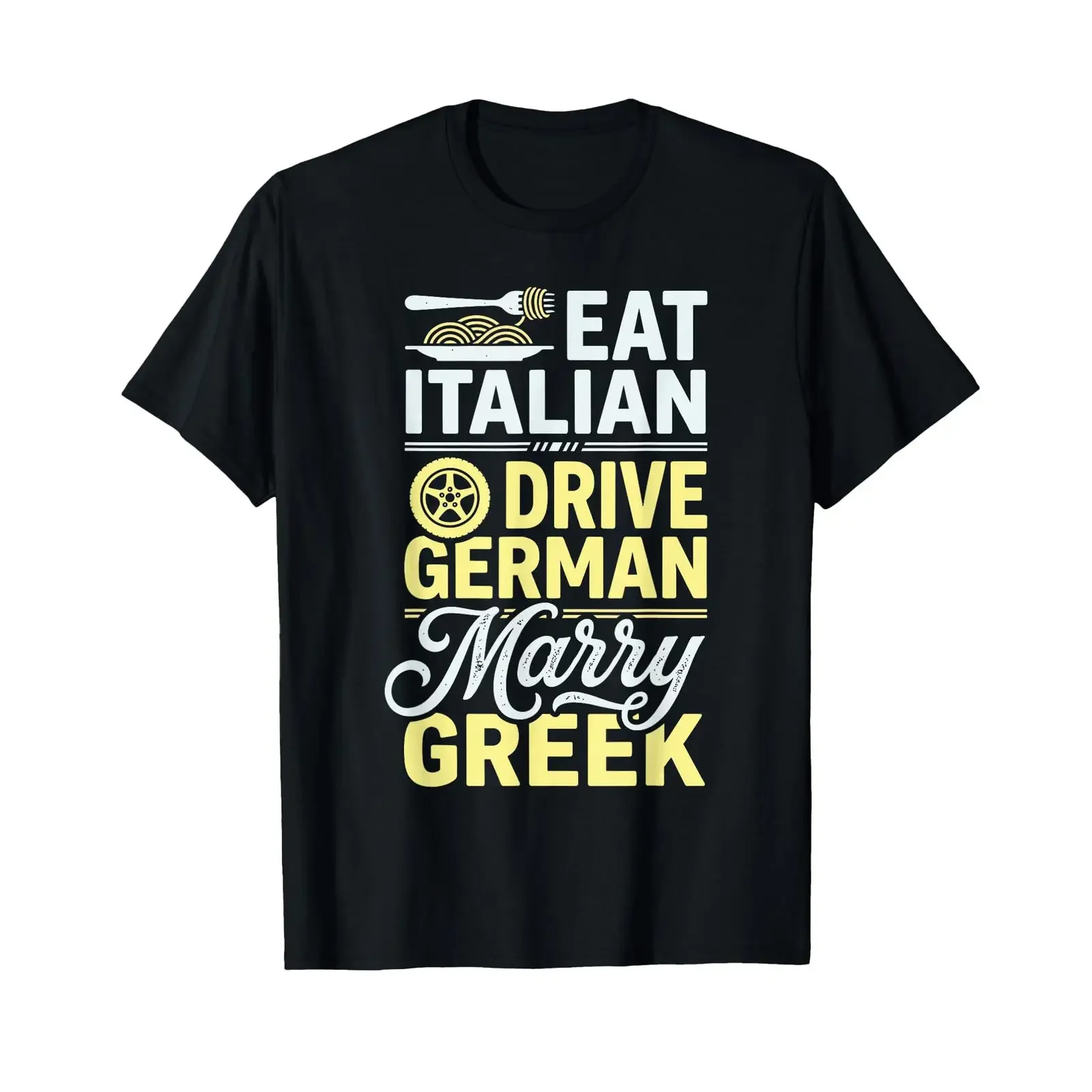 Essen Italian Driving German Marry Greek Funny T Shirt vintage Washed streetwear Unisex fashion graphic Versatile Stretched