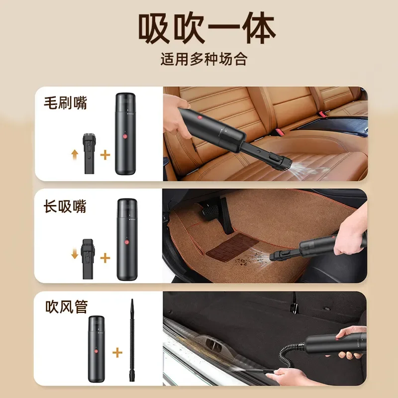 Portable Car Vacuum Cleaner Wireless Handheld Mini Auto Dust Collector Strong Suction Blower Function Compact Design for