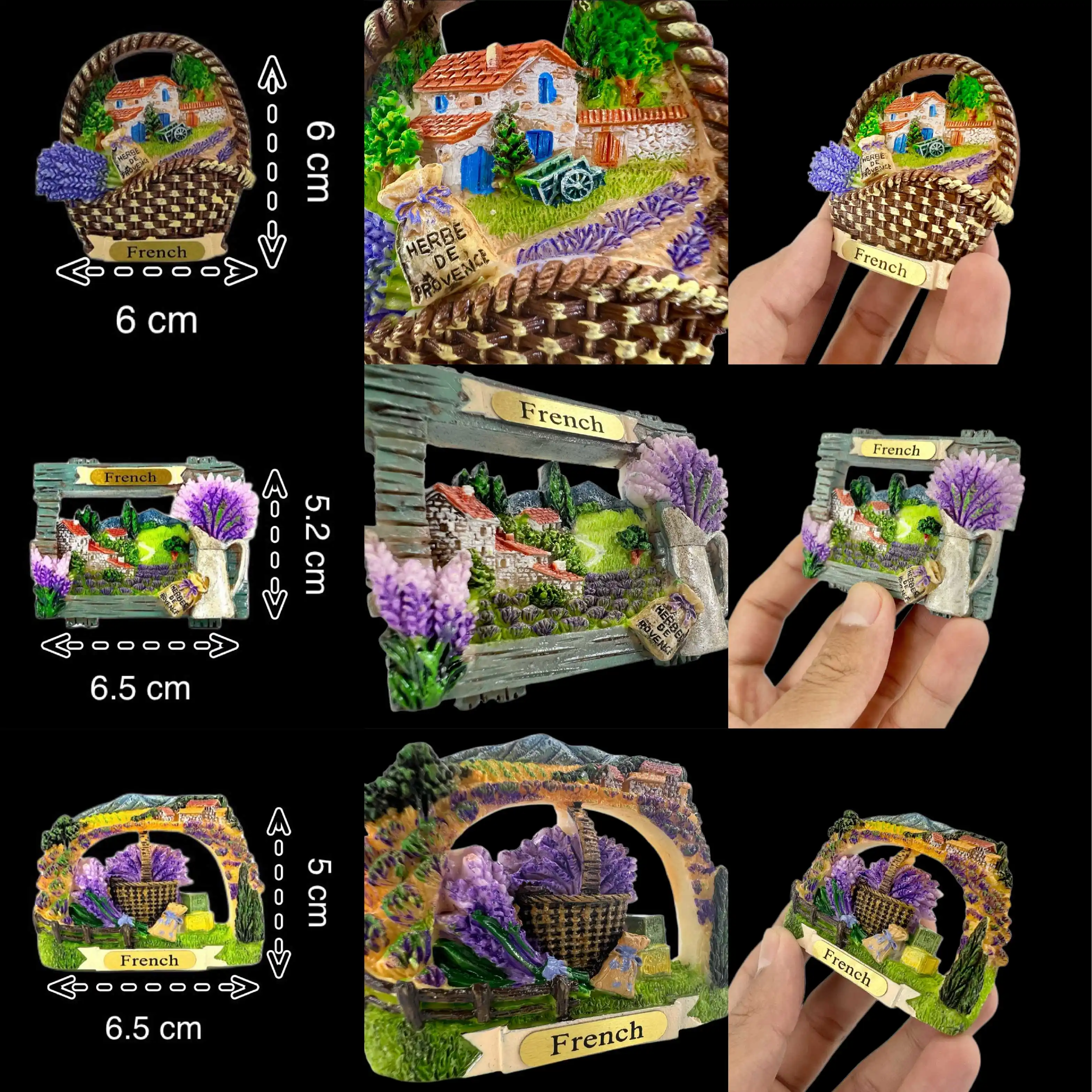 French Fridge Magnets, Provence, The Hometown Of Lavender, Menton, Snacks Mayonnaise Travel Souvenirs 3D Room Decoration