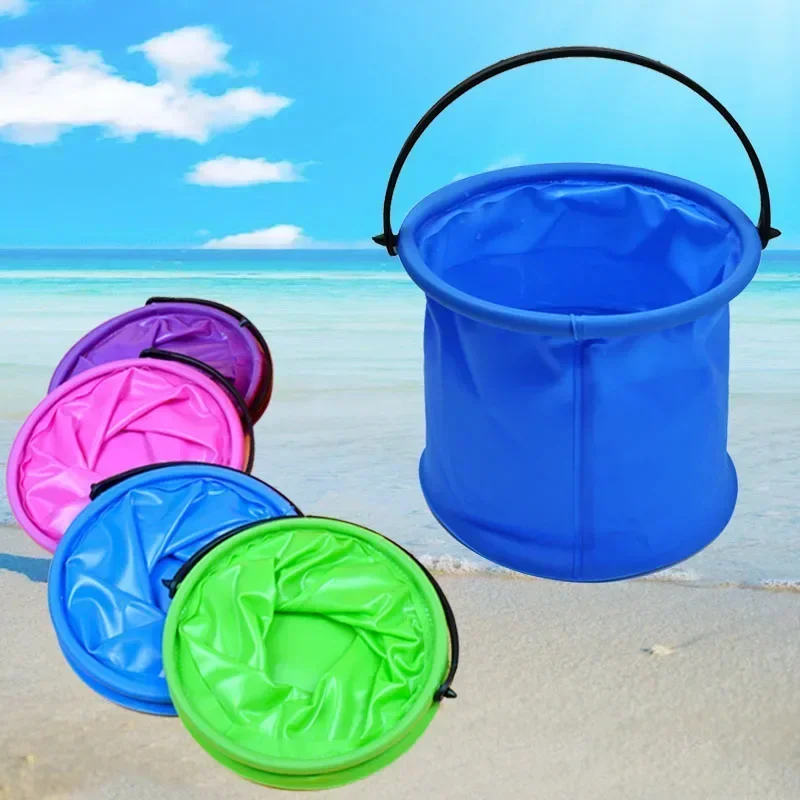 

Beach Sand Toy Play Bucket Toy Folding Collapsible Bucket Gardening Tool Outdoor Sand Pool Play Tool Toy Kids Summer Favor