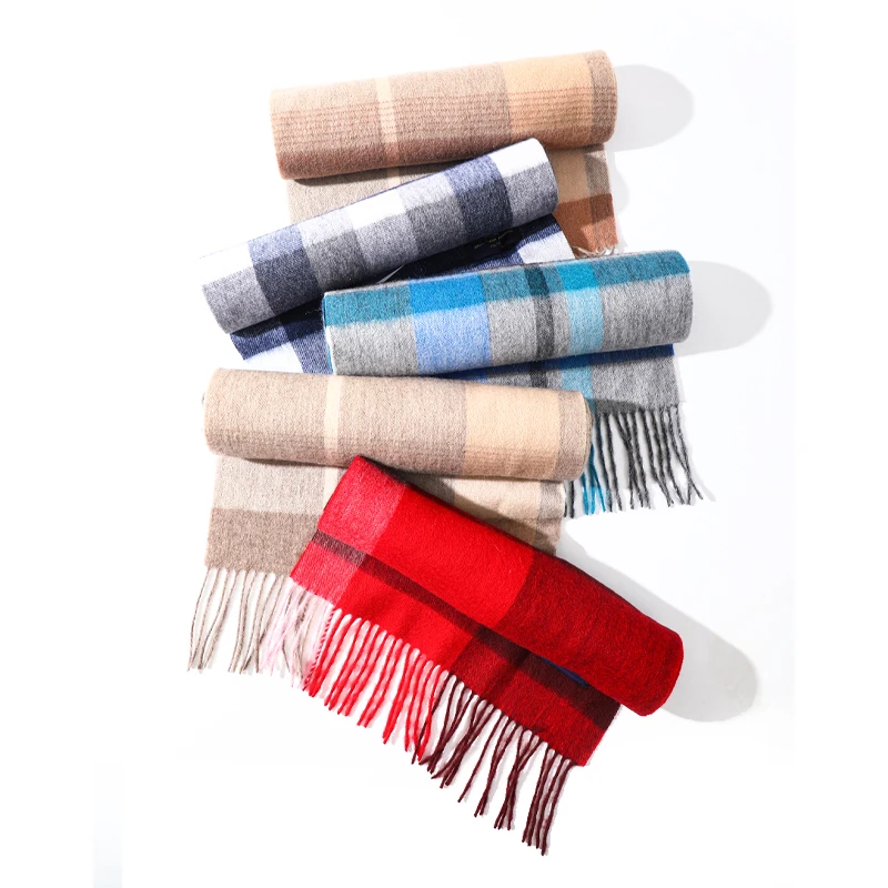 Women Warm classic lattice Scarf Fashion Casual popular Cashmere Couple Plaid Winter Men business Unisex muffler hijab