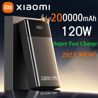 Xiaomi 50000mAh High Capacity Power Bank 120W Fast Charging Powerbank Portable Battery Charger For iPhone Samsung Huawei