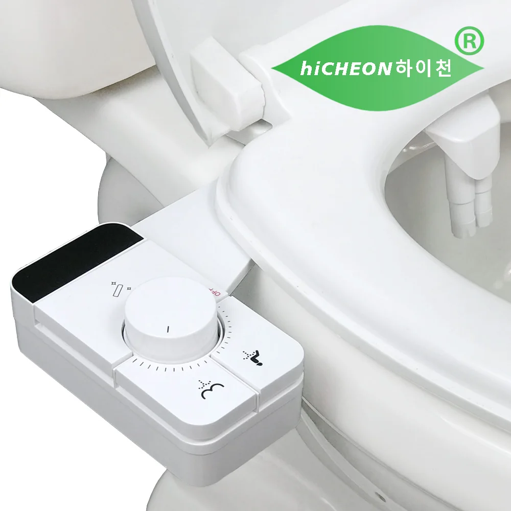 HiCHEON Bidet For Toilet Seat Attachment Non-electric Dual Nozzle Cleaning Butt Smart Cover Attachable Bidets