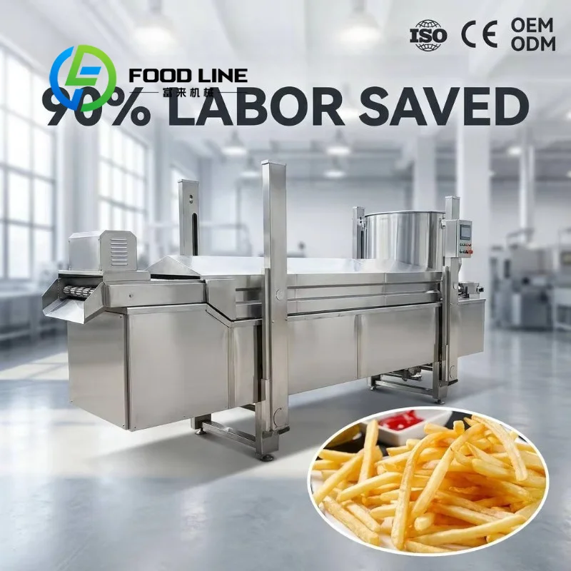 Industrial Continuous Frying Machine Coated Conveyor Belt Prevents Material Adhesion During Long Time Continuous Frying Work