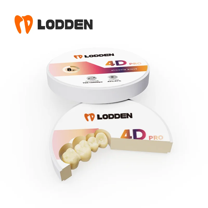 Lodden Dental Material Zirconia Multilayer Block 8 Layers 98*16mm 4D Multilayer Zirconia Disc Cad Cam System for Dental Lab use