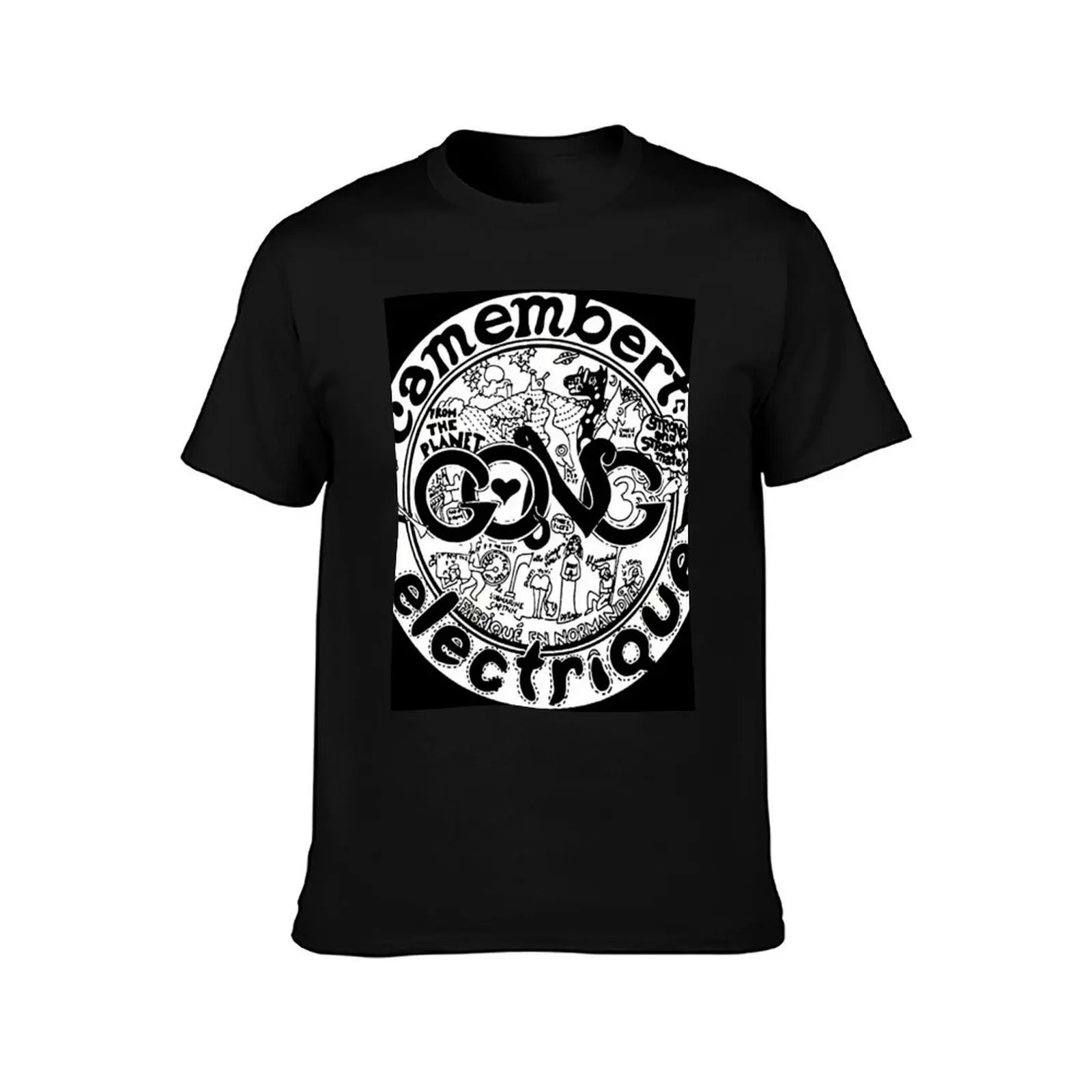 Camemberts Electriques Gongs Band T-Shirt Summer Sports Quick Dry T-Shirt