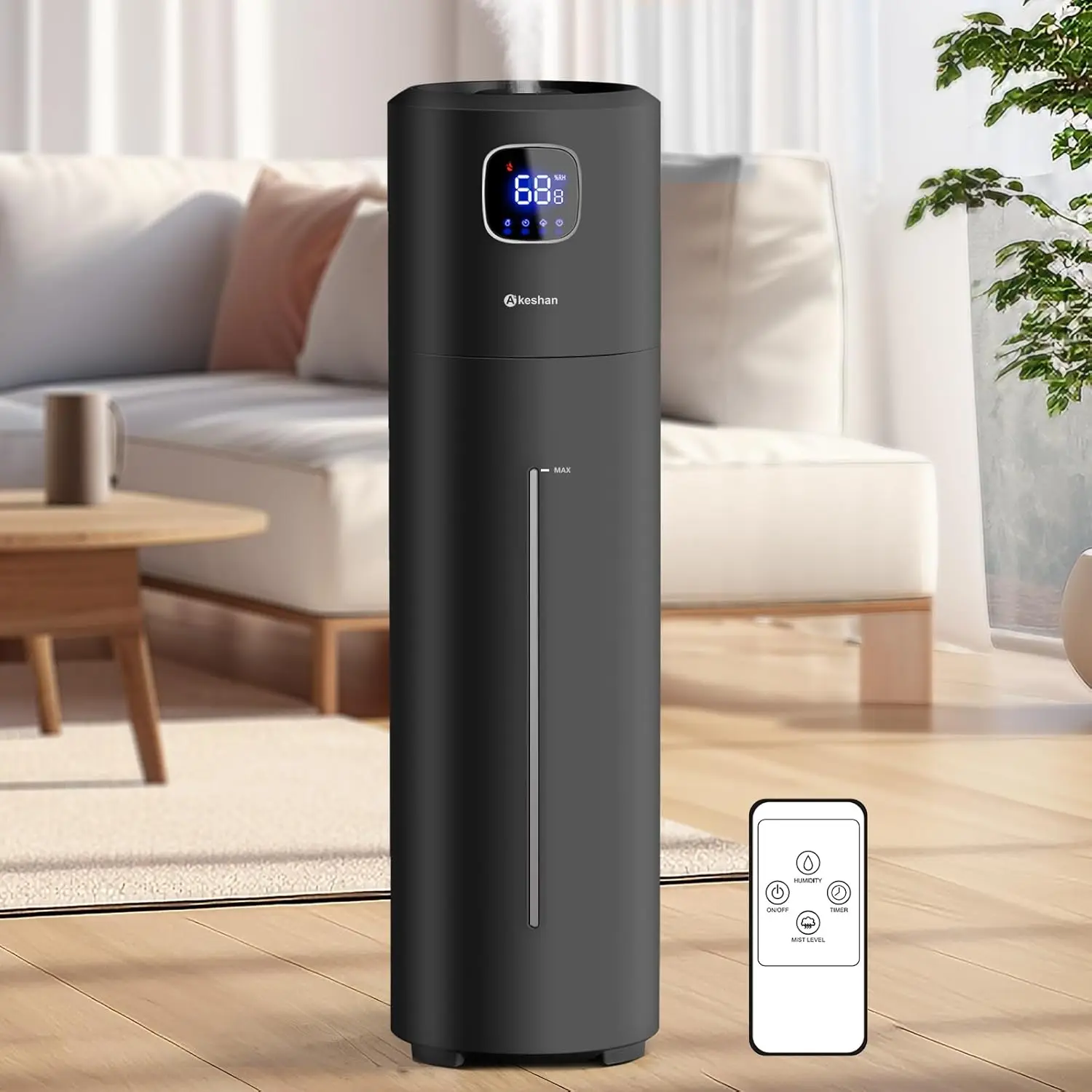 

Large Humidifier for Bedroom, 9L Top Fill Ultrasonic Cool Mist 350ML/H, Quiet for Kids Room Plant Yoga Office