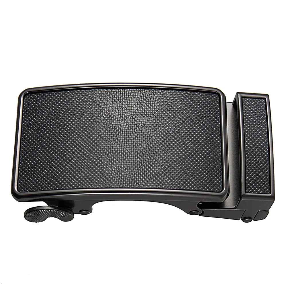 أسود جلخ الرجال حزام مشبك سبيكة التلقائي مشبك عارضة الأعمال الكلاسيكية حزام الملحقات 3.5 سنتيمتر #4