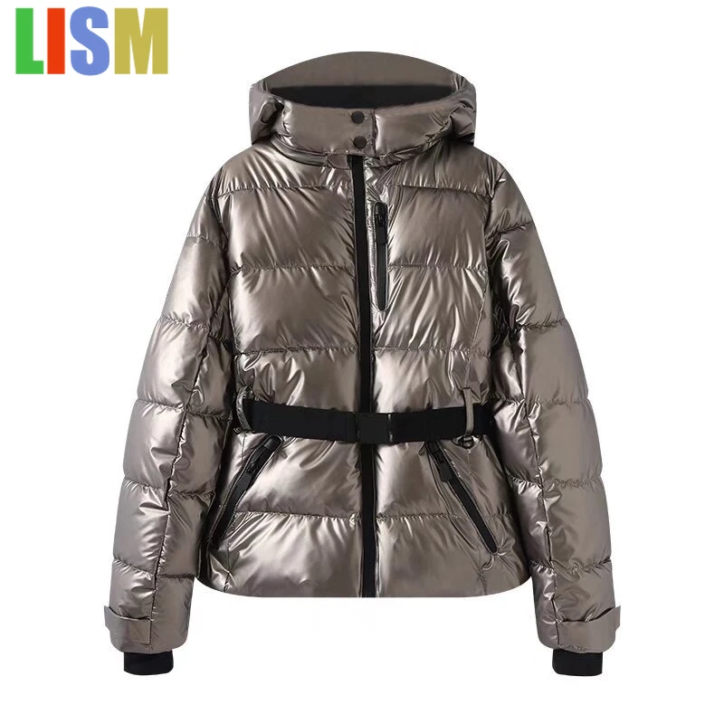 LISM Winter outerwears Women's Cotton Padded Parka Women Stylish Fashion Simple Versatile Waist Hooded Cotton Jacket clothing