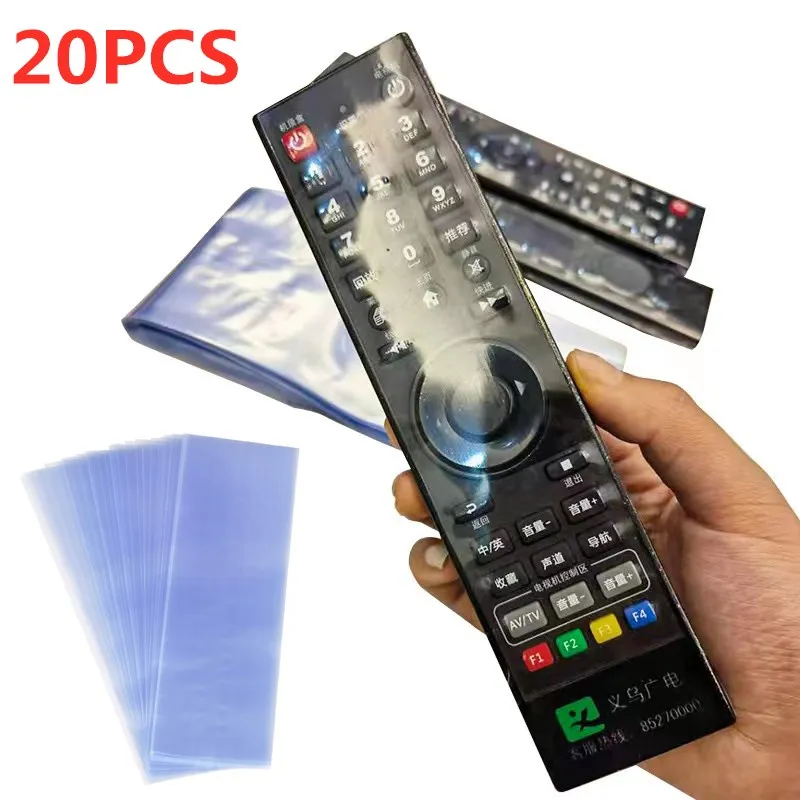 Transparent Heat Shrink Film Bag For TV Box Video Remote Control Waterproof Dustproof Protective Cover Protector Case