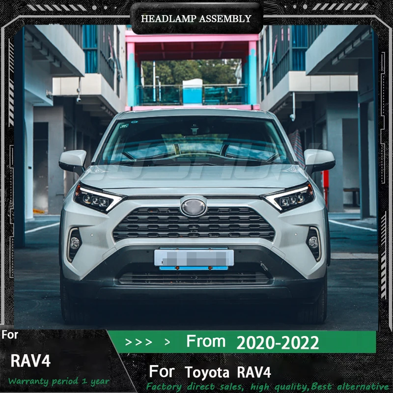 

Автомобильные фары для Toyota RAV4 2020-2022, светодиодные автомобильные фары в сборе, обновленная динамическая сигнальная лампа, линза проектора, аксессуары для инструментов