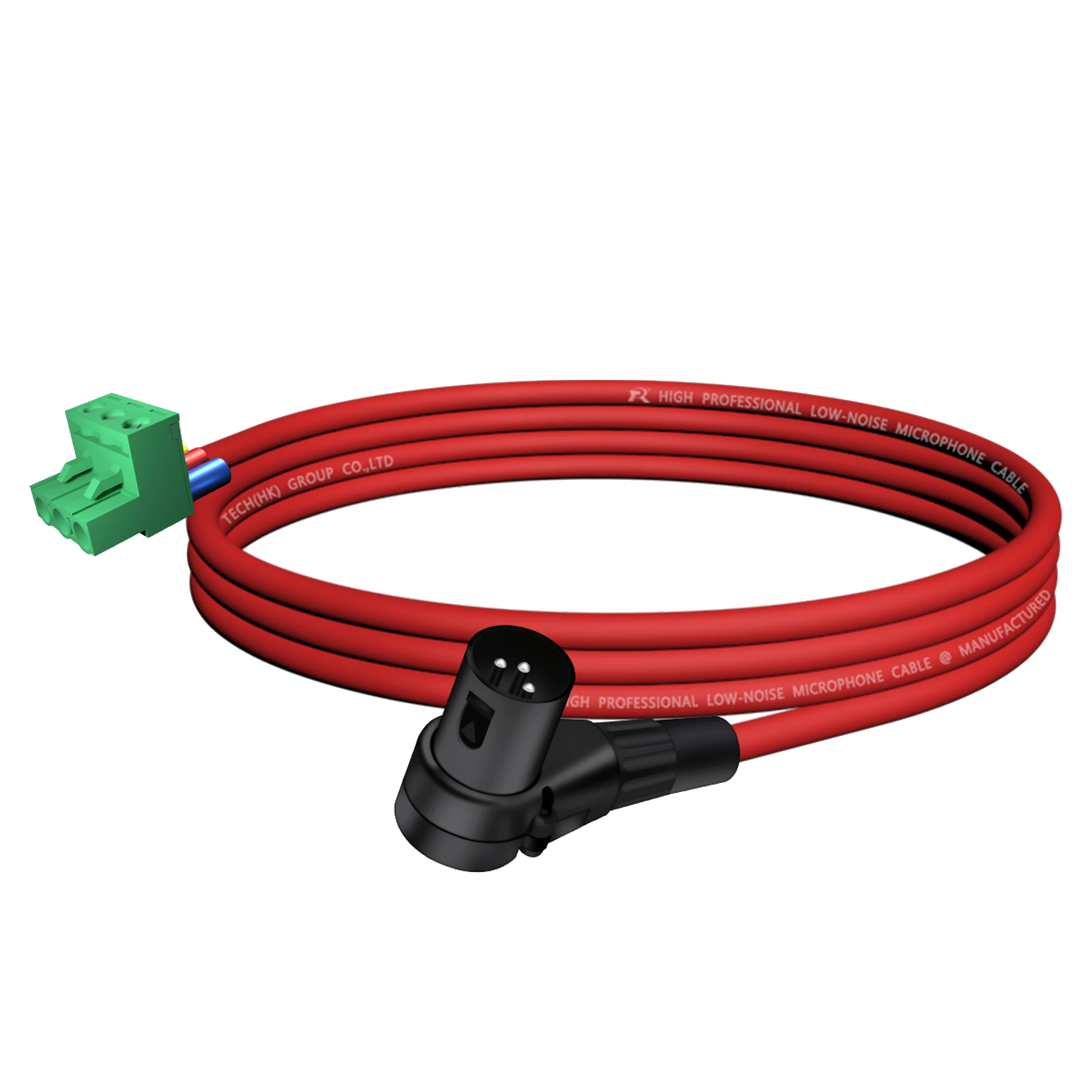 Rechtwinkliges XLR 3-Pin Stecker/Buchse auf grünes 3-Pin PCB Schraubklemmenadapterkabel, 3-adriges XLR-Mikrofonkabel für Lautsprecher – Detail 17