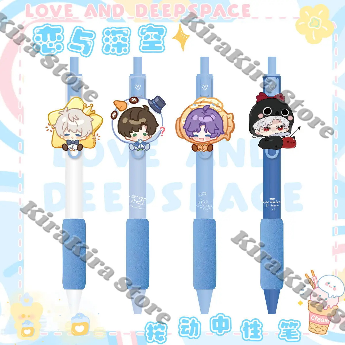 

Neutral Pen Roller Ball Gel Pens Love and Deepspace Rafayel Zayne Xavier Sylus Cosplay Caleb Stationery Anime School Supplies