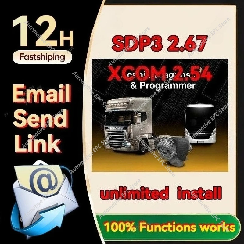 

NEW SDP3 2.67.1 with XCOM 2.54 for Scania Heavy Duty Truck Buses Engine Diagnostic Programmer Work More PC Unlimited