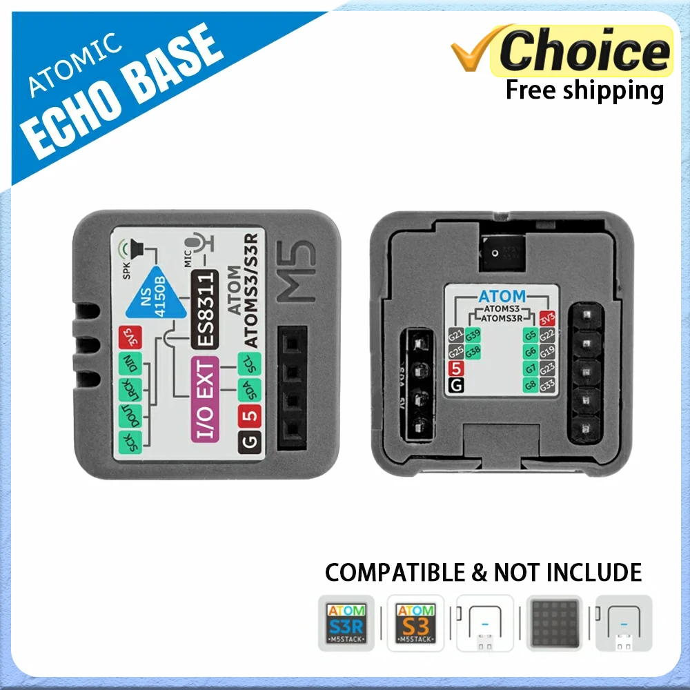 M5Stack Atomic Echo Speech Recognition Base ES8311 Audio Decoding MEMS Microphone module Suitable for M5 Atom Series