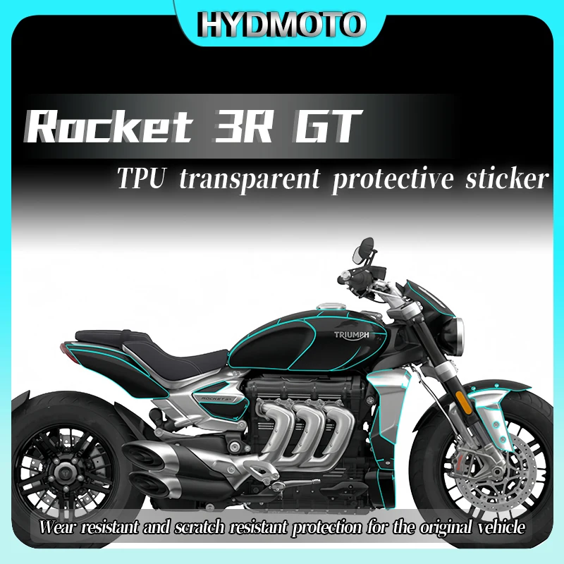 For Triumph Rocket 3R GT invisible car cover transparent body protection fuel tank film modification accessories