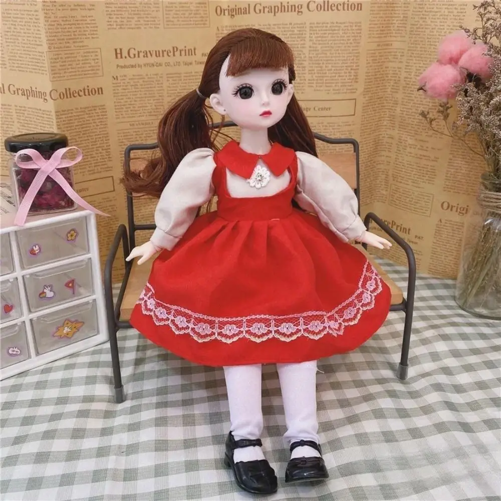 

Fashion Big Eyes 30cm Baby Dolls Humanoid Doll With Clothes Girl Princess Doll Articulated Removable Joints Dress BJD Doll Girls