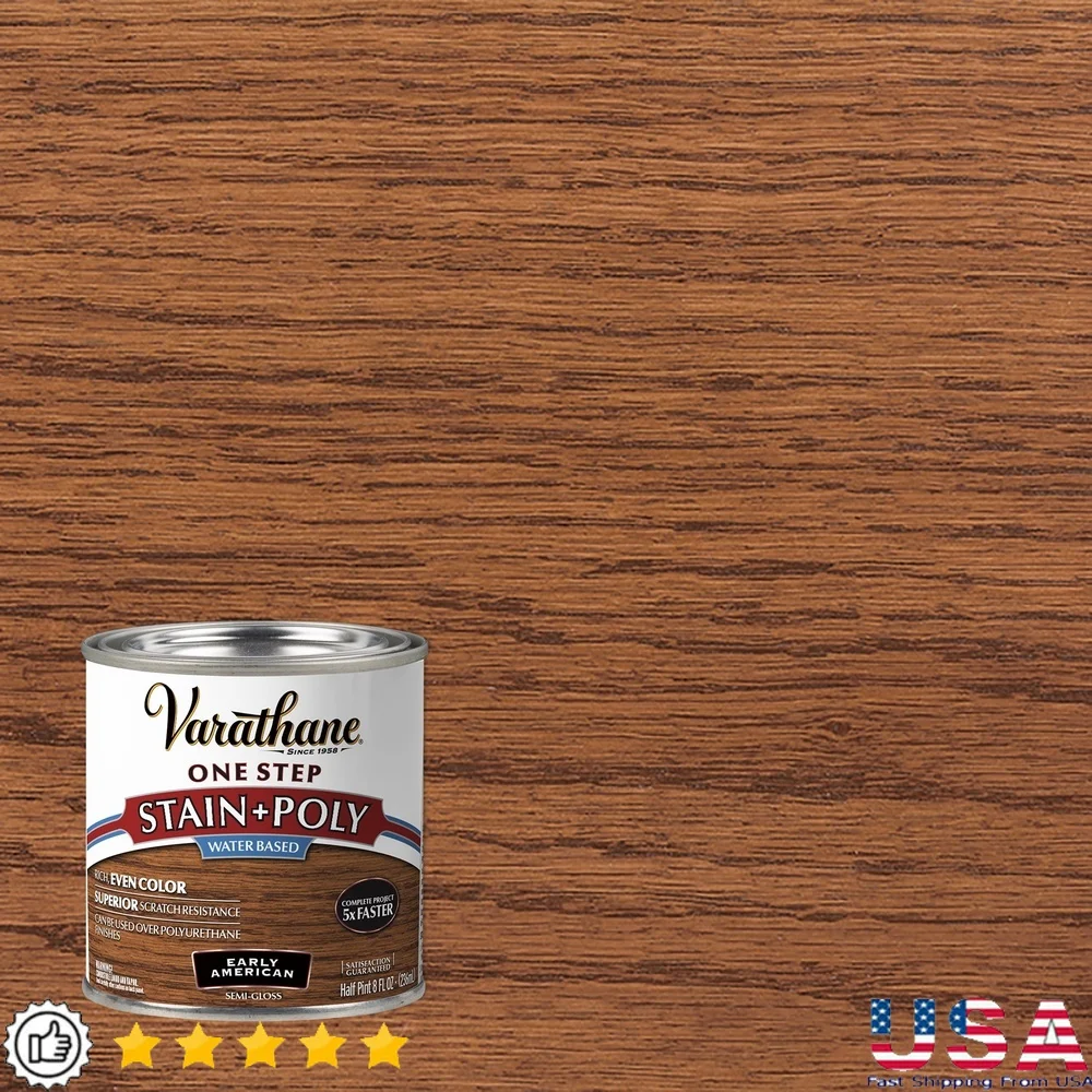 

Пятно на водной основе, полиуретан, полуглянцевое, с низким запахом, быстросохнущее, внутренняя отделка деревянной мебели, двери шкафа, 384363, полупинта