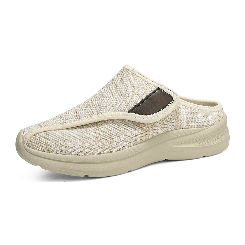 

Indoor Half Slippers for Men Women Slip-On Mules Clogs for Swollen Feet Adjustable Strap Open Lightweight Walking Shoes