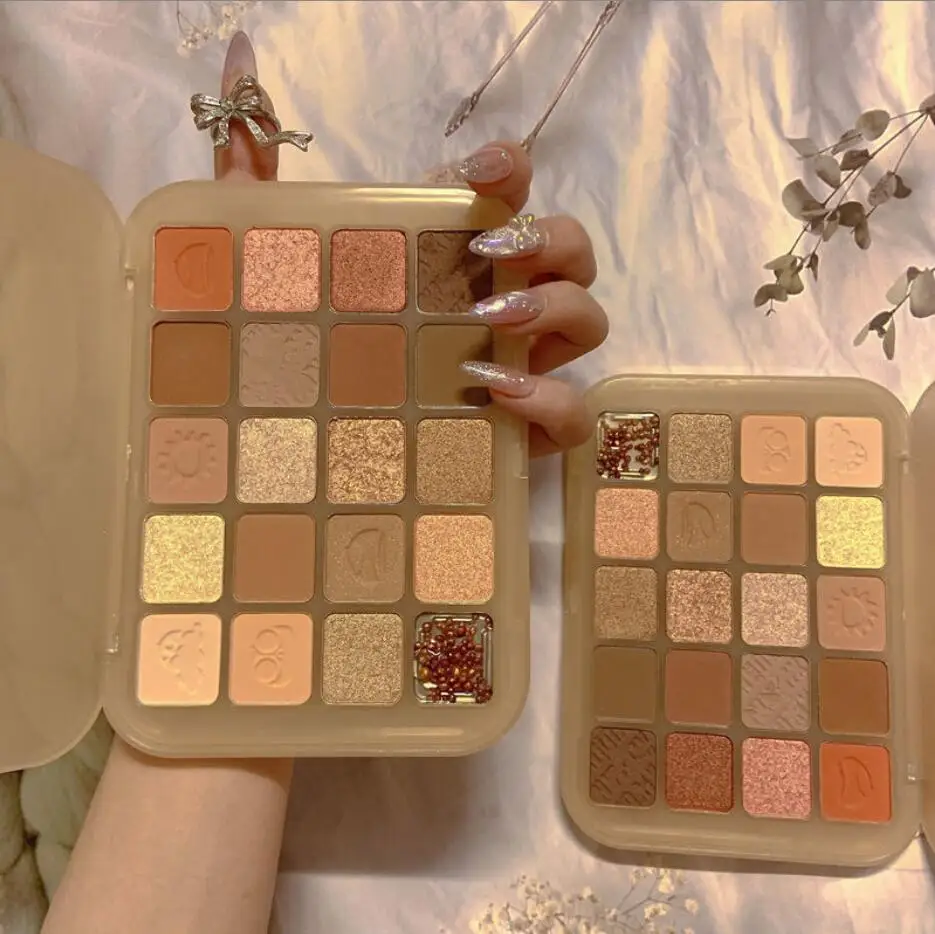 20 Colors Eyeshadow Palette Pearly Matte Eyeshadow Portable Shiny Long Lasting Natural Eyeshadow Eye Makeup Cosmetic T2315