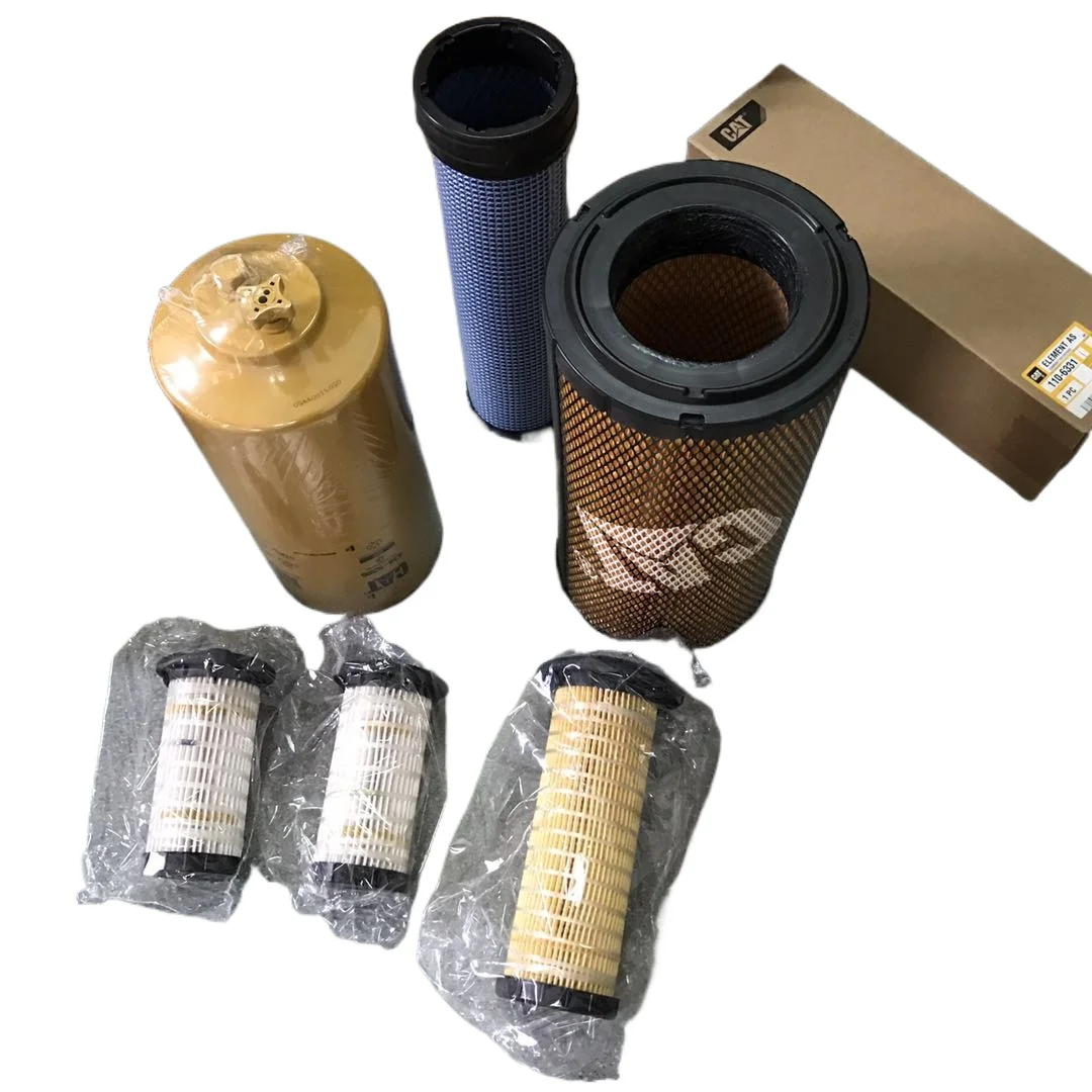 Excavator parts 313D2GC/312D2 oil filter element/diesel fuel/oil-water separator air filter/hydraulic oil filter element