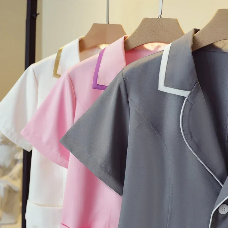 เสื้อโค้ทแขนยาว/แขนปานกลาง/แขนสั้นสำหรับเสื้อชั้นในโยคะสำหรับผู้ชายและผู้หญิงร้านเสริมสวยช่างเสริมสวย