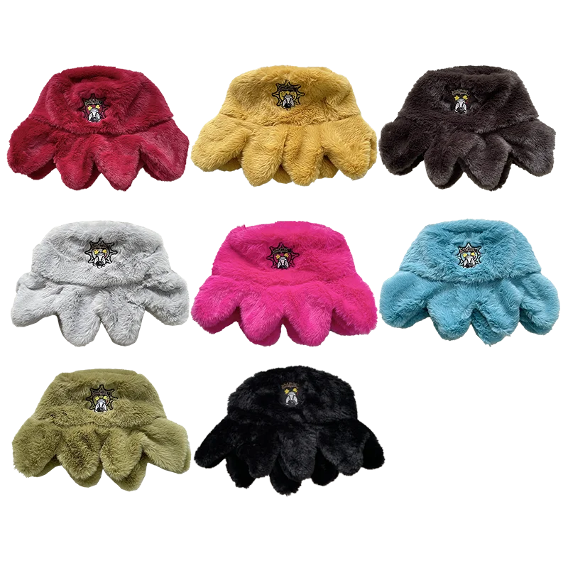 Glo Gang Cartoon Embroidered American Street Plush Warm Ear Protection Octopus Casual Hat Couple Knitted Cap