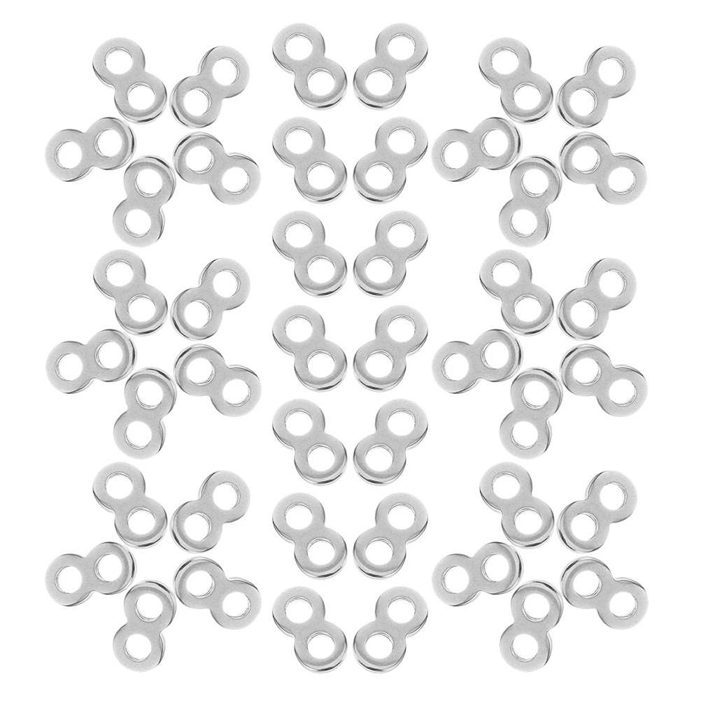 

100pcs 8-Shaped Buckle Connector Stainless Steel Furniture Connectors Desktop Fasteners Tabletop Long-Lasting