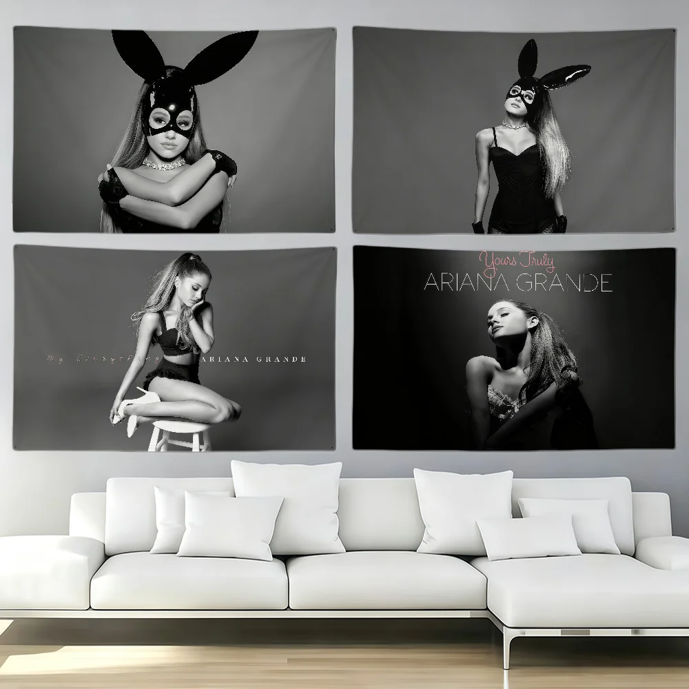 Singer A-Ariana G-Grande-E Flag Party Club Outdoor Interior Wall Decoration Banner Fans Gift Print Decor Flag