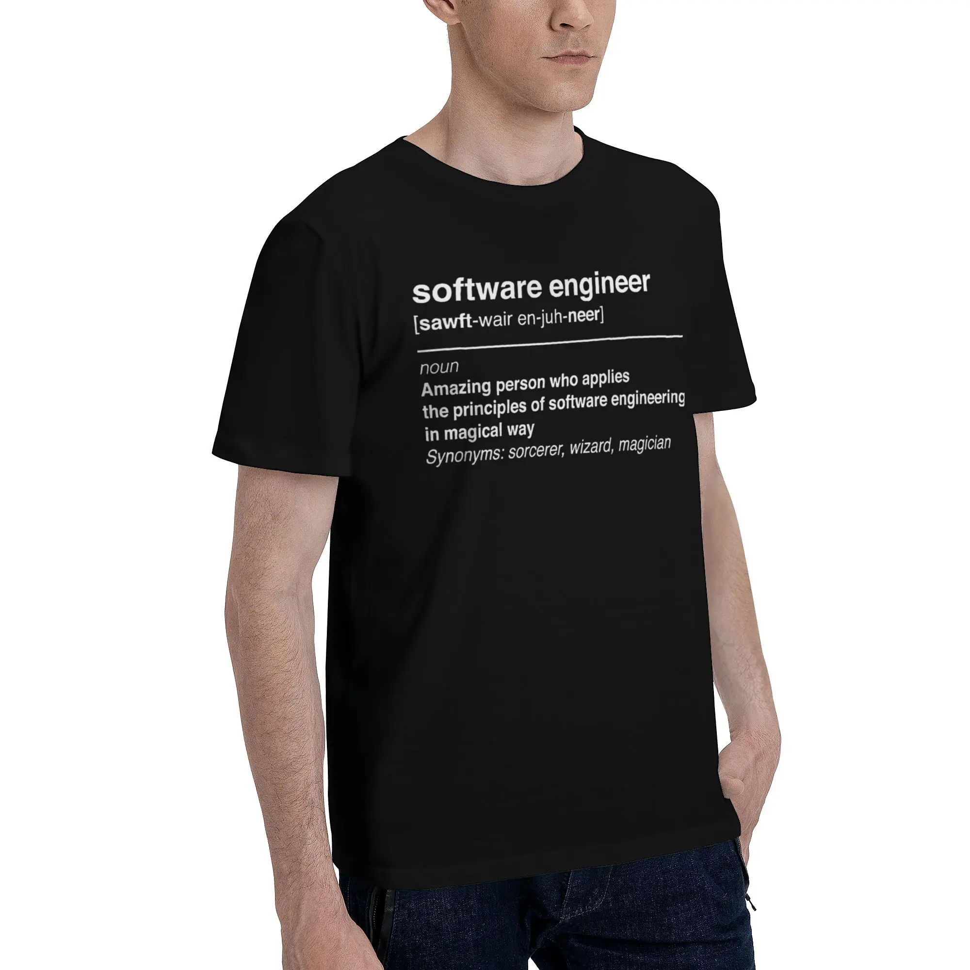 Developer Computer Engineer Men T Shirts  Vintage Tee Shirt Short Sleeve Crew Neck T-Shirts Cotton Plus Size Clothing