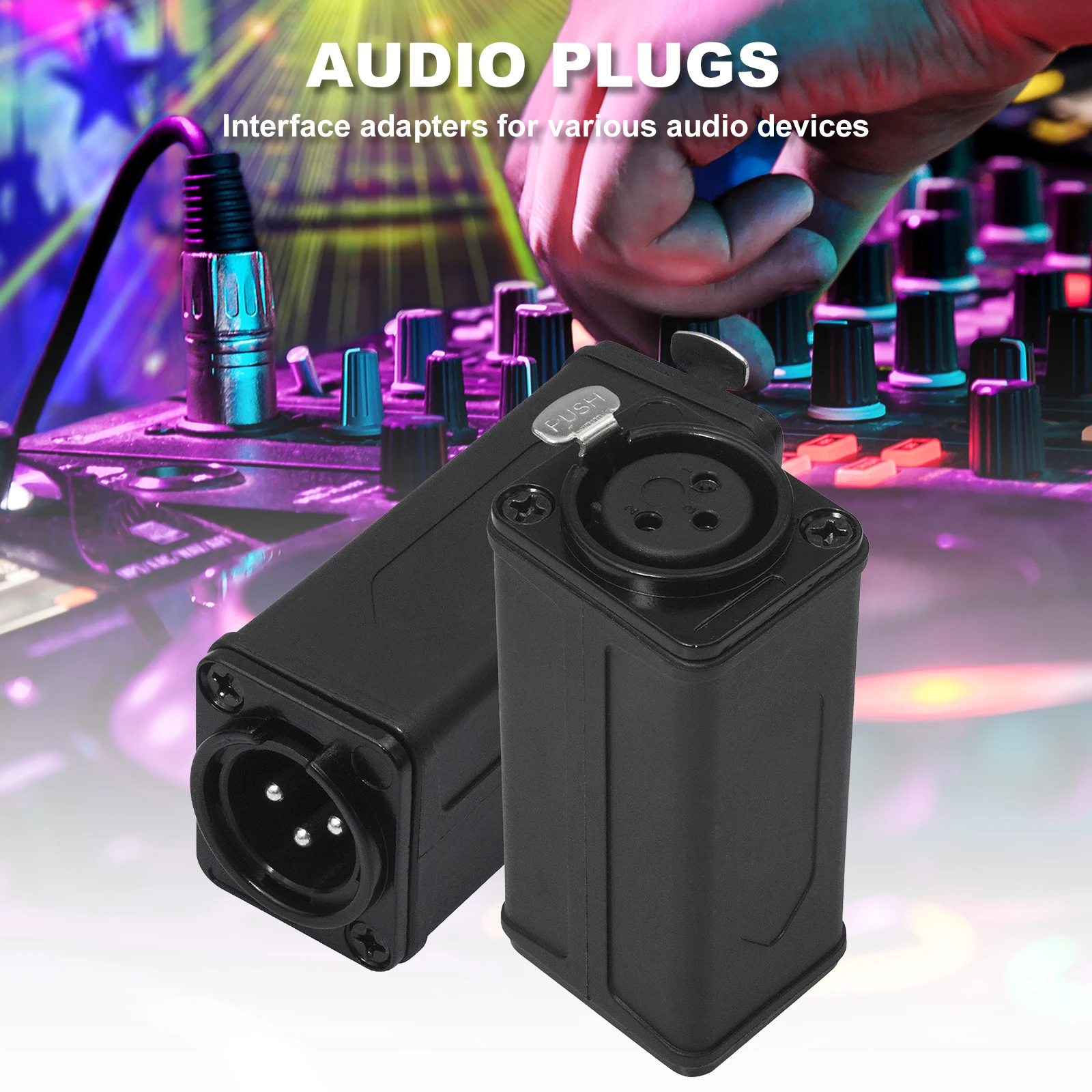 3 Pin XLR Gender Changer Metal Construction Audio Microphone Adapter Anti-Interference for Microphone Mixer Audio Devices