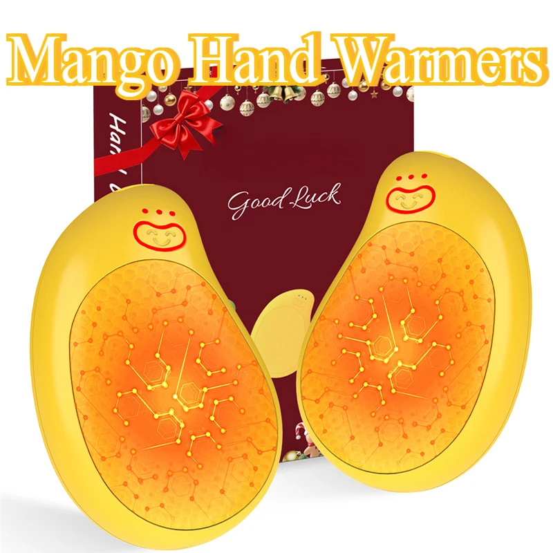 

2 упаковки обогрева для рук в стиле манго, перезаряжаемые, 8000 мАч, для улицы, мужчин и женщин, кемпинга, охоты, гольфа, Рождества, Дня Благодарения, Рождества