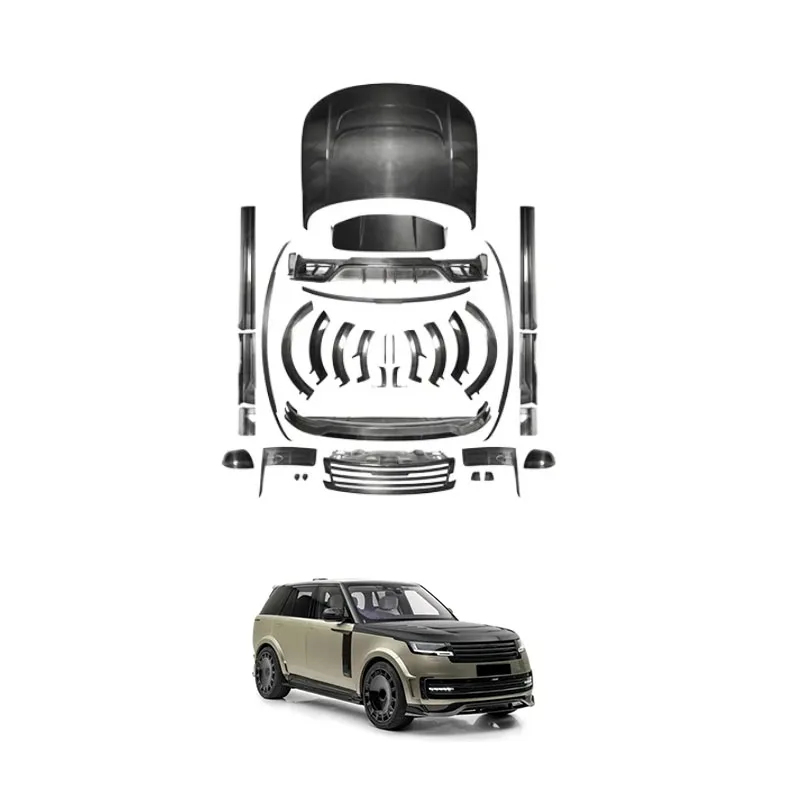 ترقية M نمط الجبهة الشفاه الخلفية الناشر هود الجانب التنانير طقم الجسم لاند روفر رينج روفر رواج 2023 طقم السيارة #1