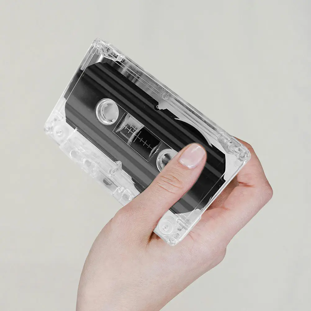 10Pcs Clear Cassette Storage Cases High Transparency Plastic Audio Tape Holder Organizer Standard Size Moisture Protection Long