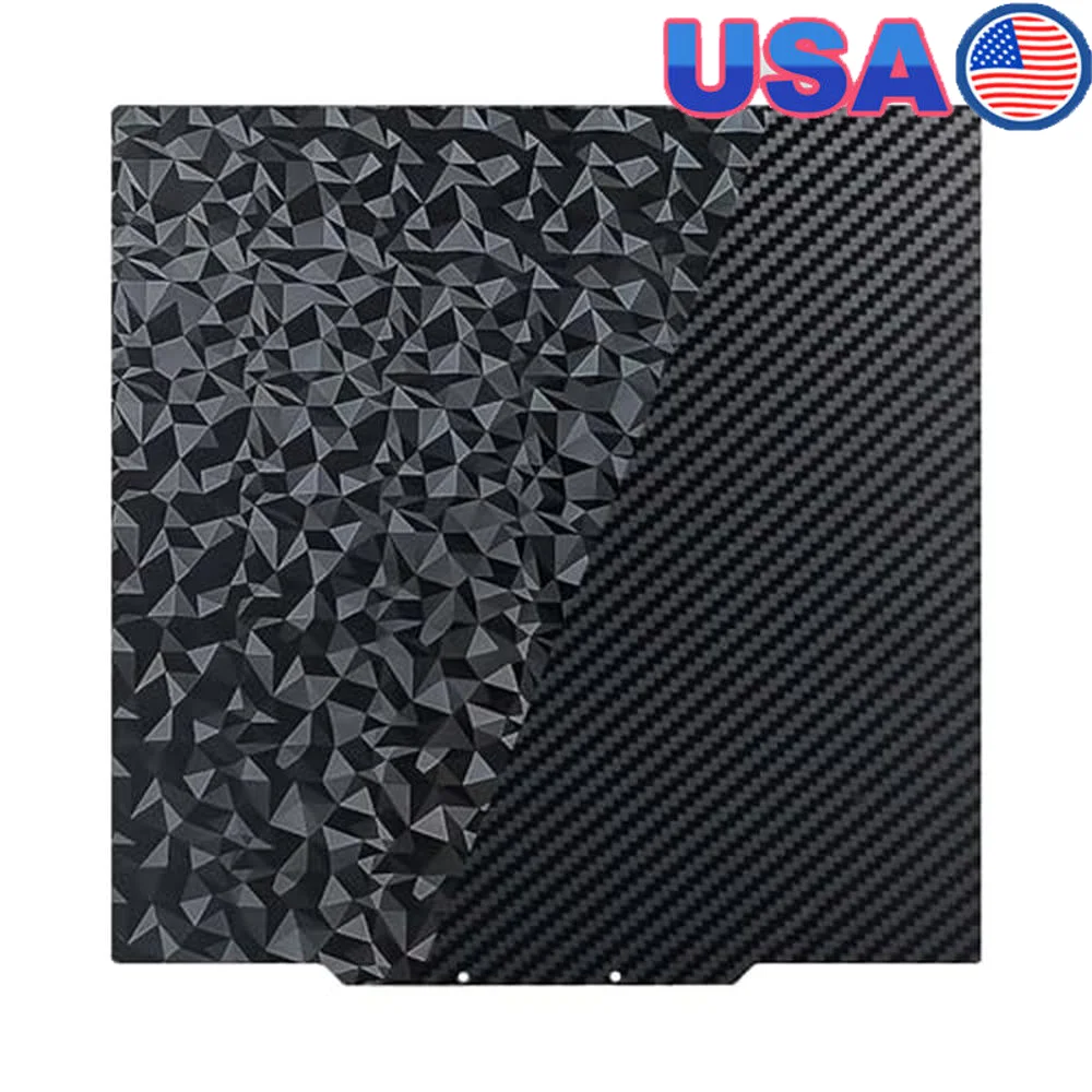 Double Sided Flexible Diamond Carbon Fiber Build Plate 430x430mm No Magnetic Compatible with Anycubic Kobra 2 Max Elegoo Neptune