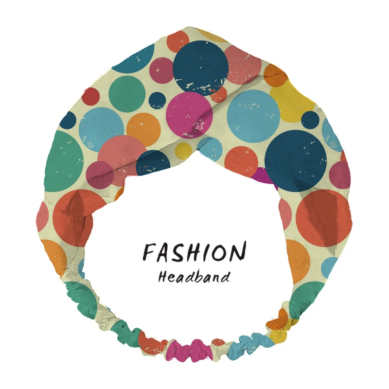 Fashion Summer Bohemian Style Hairbands Print Headbands For Women Retro Cross Knot Turban Bandage Bandanas Hair Accessories