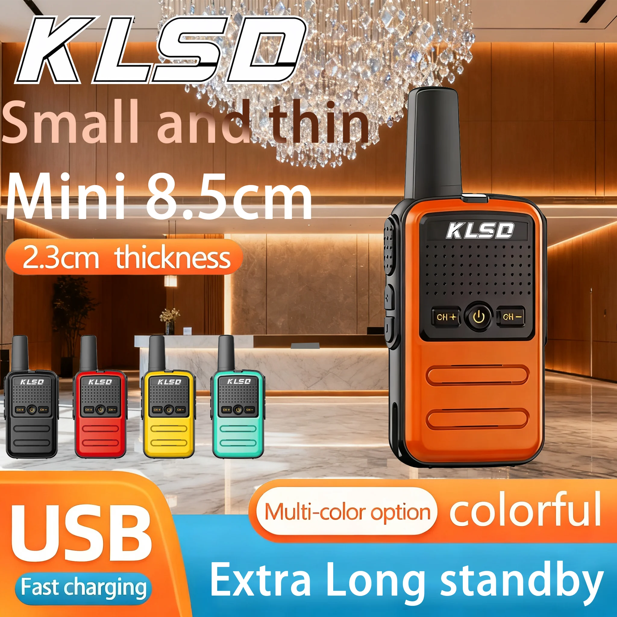 

2PCS Walkie Talkie Long Range UHF 400-470MHz Portable Lightweight Two Way Radio 5W 16CH Wireless Frequency Copy Amateur Radio