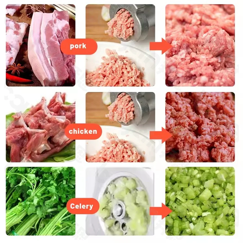 New Stainless Steel Commercial TK-22 Meat Vegetable Mincer Sausage Stuffer Mince Meat Mixer Grinder Machine For Restaurants