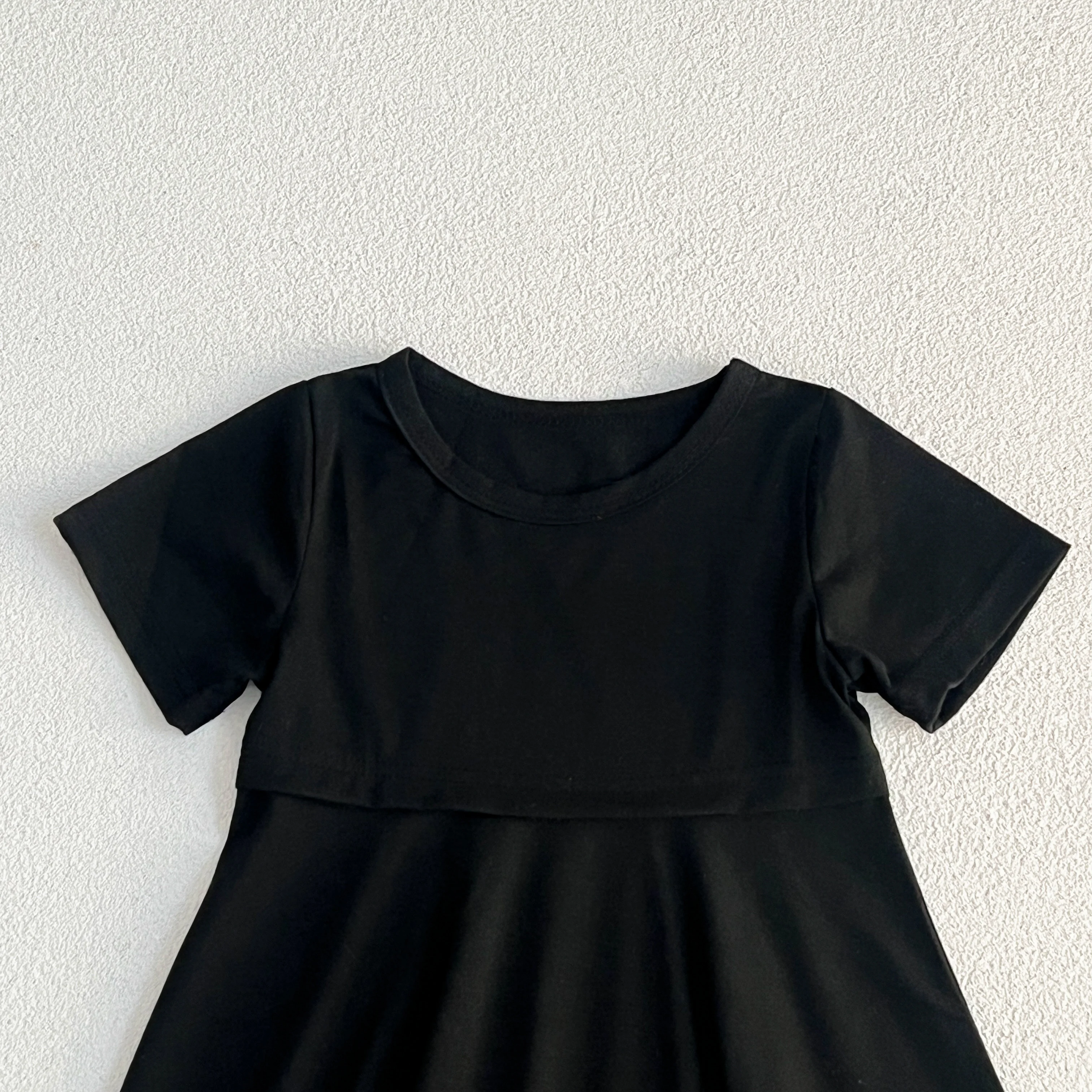 Sommer Kinder Baby Kleid schwarz Baby Mädchen Kleid kurz ärmel ige süße Kleid für Mädchen Kurzarm eine Linie Party Kleid Mädchen Kleidung – Detail 18