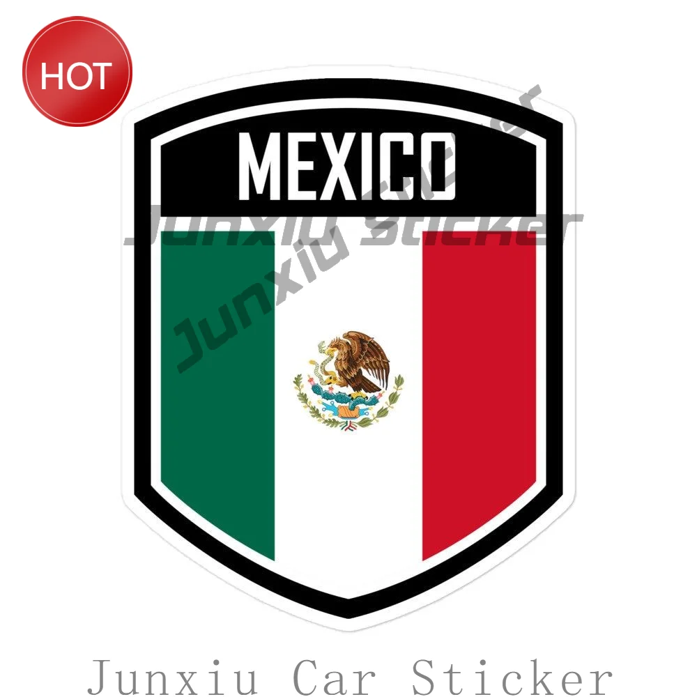 Mexico Flag Emblem Car Sticker Waterproof Vinyl Decorative Decal For Car Door And Rear Window Vehicle Decoration