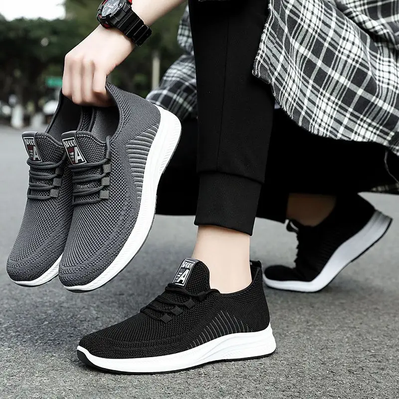 2026 Summer Men's Breathable Athletic Shoes Hidden Wedge 6/8/10cm Trendy Height Increase Running Shoes