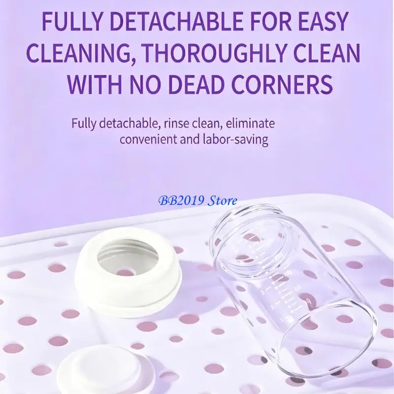 Q0KB 180ml Wide Mouth Glass Bottle for Infants with Anti Leak Technology & Easy To Read Measurements for Pumping Storing