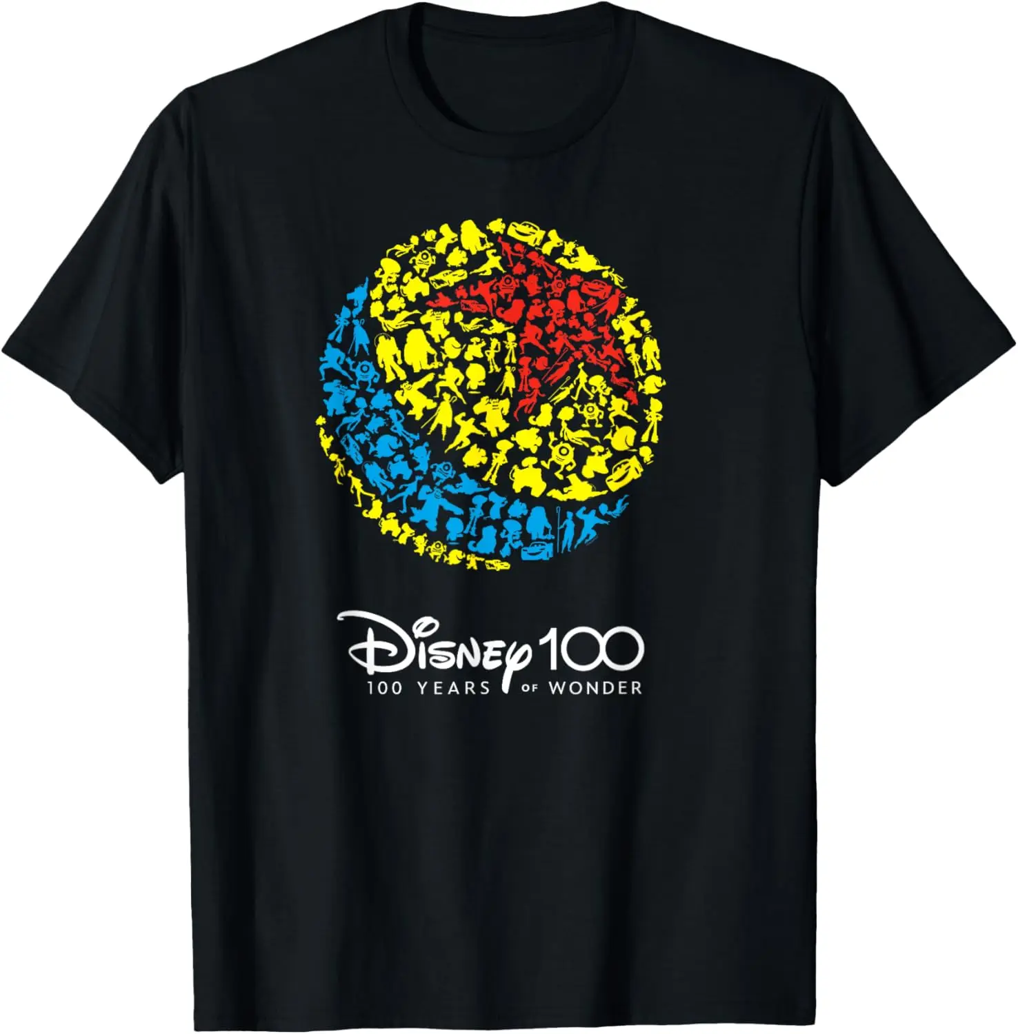 

Футболка MINISO X Disney 100 Pixar Ball с персонажами юбилея D100