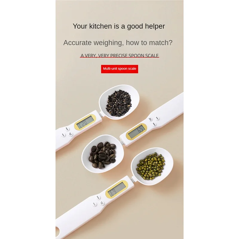 A005-ملعقة قياس رقمية وزنها مقياس 500 جرام/0.1 جرام عالية الدقة مع شاشة عرض LCD لأدوات المطبخ