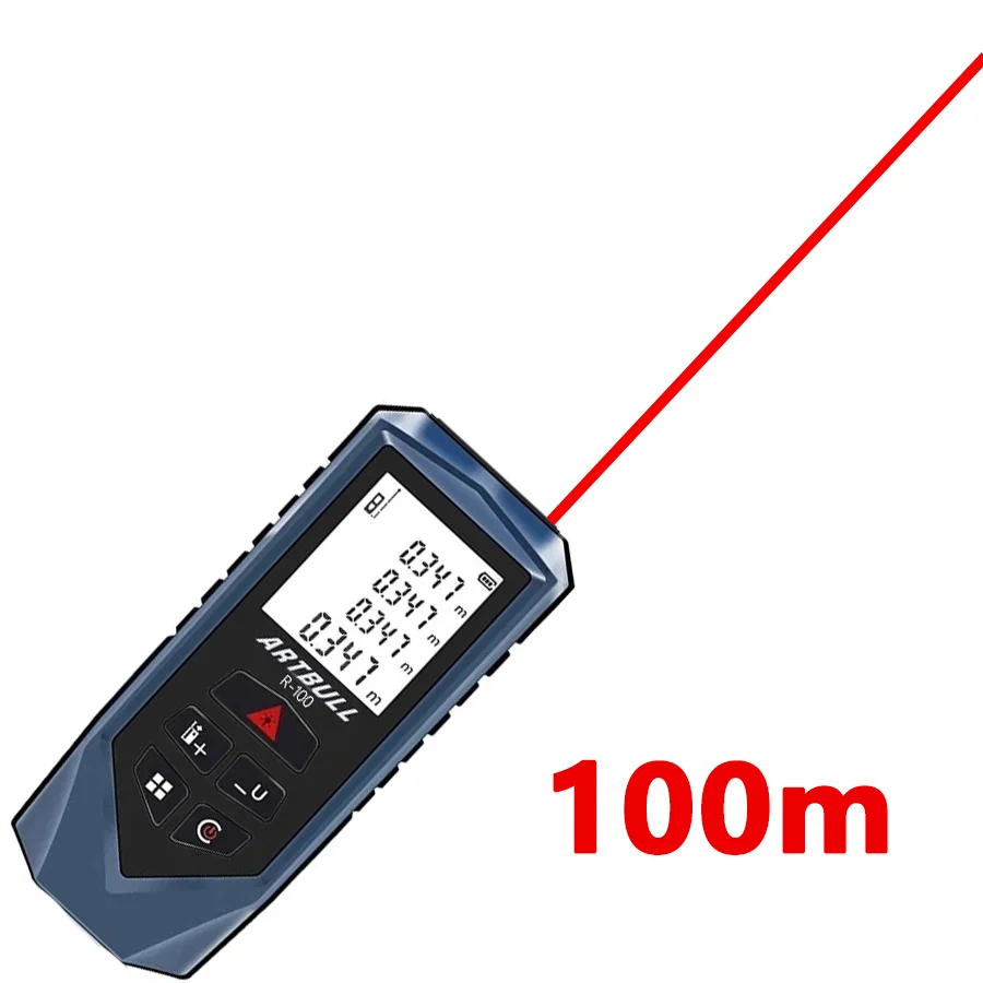 ARTULL 적외선 레이저 거리 측정기, 디지털 레이저 거리 계량기 줄자, 100m, 50m 