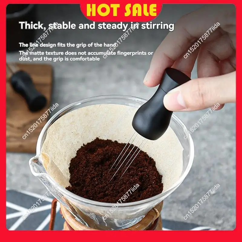 Needful Coffee Powder Distributor Distribution Tool With Base Espresso Accessories Hand Stirrer WDT Tool For Cafe Kitchens