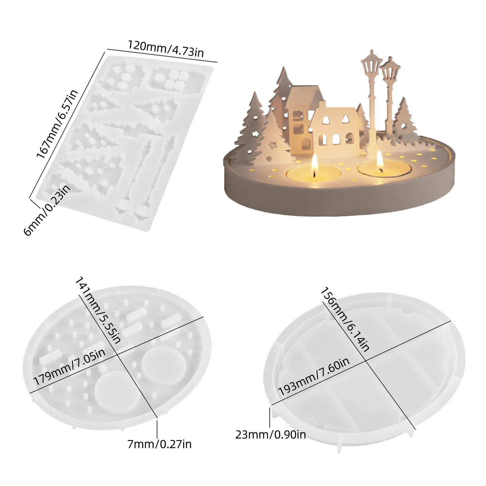 

Набор форм для ламп с видом на улицу, сделай сам, эпоксидная смола, гипсовый цемент, полый вид на улицу, дом на дереве, подсвечник, форма для ночника