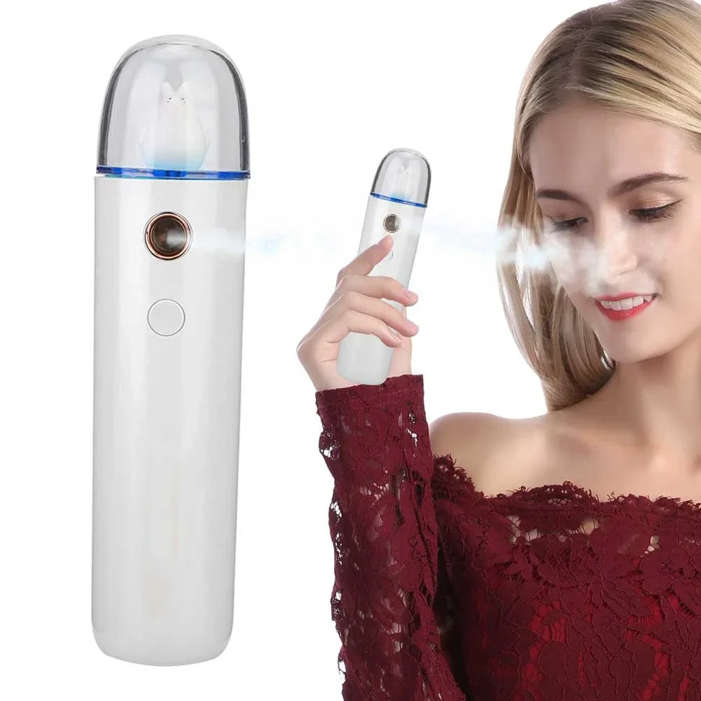 1 Pcs Cute USB Charging Portable Nano Mist Spray Atomization Face Moisturizing Sprayer Anti-Aging Wrinkle Women Beauty Skin Care