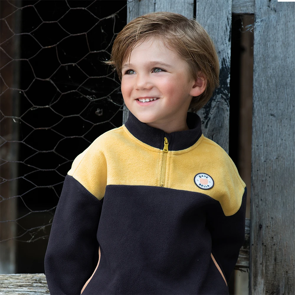 Dave Bella Children's Hoodie Autumn Winter Coat Kids' Warm Velvet Jacket Top Boys Girls Trendy Versatile Top DB4254776