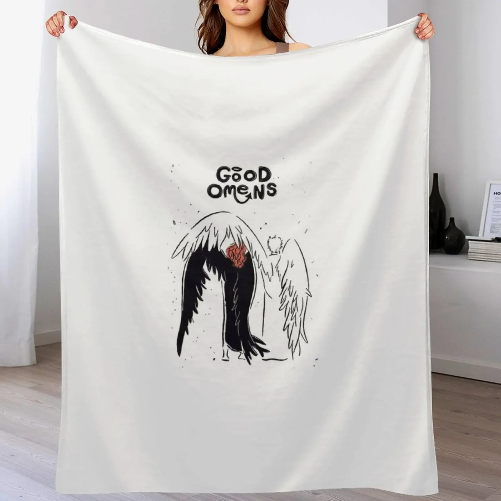 

Angel and Demon Throw Blanket Breathable Lightweight Blanket for Adults Kids